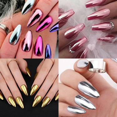 Mirror Nail Powder Glitter / 6 Colours - LightsBetter